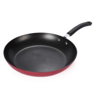 Non stick press aluminum frying pan fry pan with diversion port bakelite handle