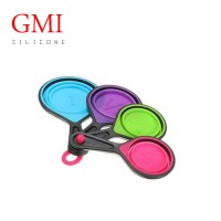 The Portable 4-Piece Set Folding Silicone Measuring Cups & Spoons